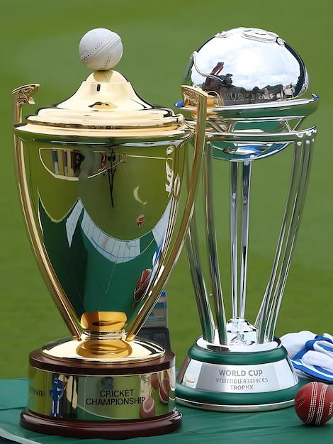 a trophy with a bird on it sits next to a trophy