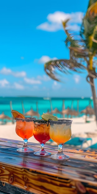 Tropical Beach Bar Drinks