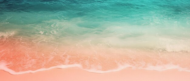 Tropical Beach Gradient Fading from Turquoise to Sunset Hues