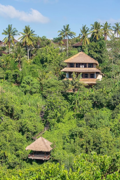 Tropical beach house on the island Bali Indonesia