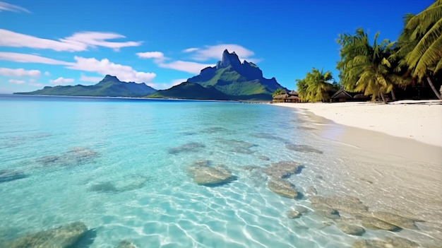 Tropical beach panorama as a captivating background