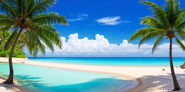 Tropical beach and sea