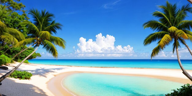 Tropical beach and sea