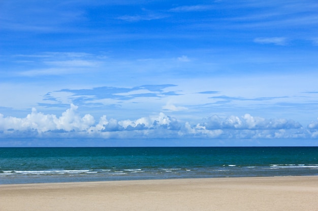 Tropical beach. Sky and sea.