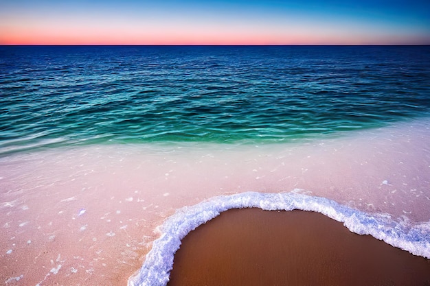 Tropical beach at sunset