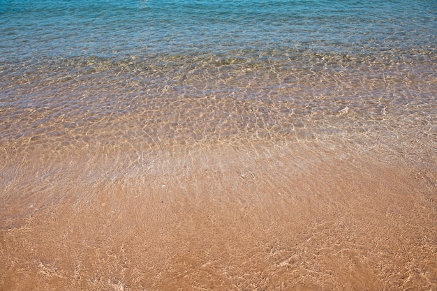 Tropical beach with sea sand on summer vacation