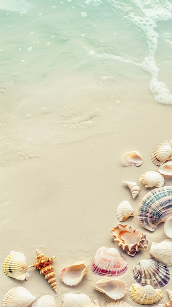 Tropical beach with sea shell