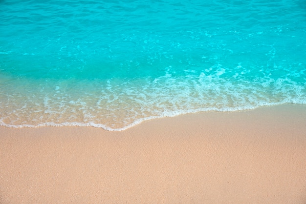 tropical beach with turquoise water and fine sand