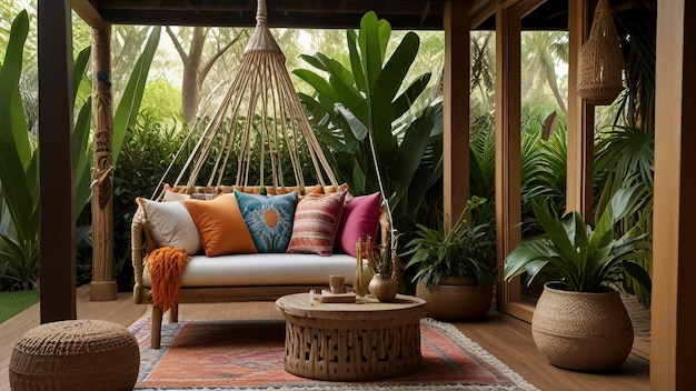 Tropical Boho Outdoor Lounge