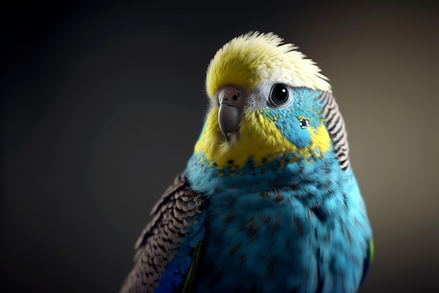 Tropical Bright budgerigar bird .High quality 3d illustration