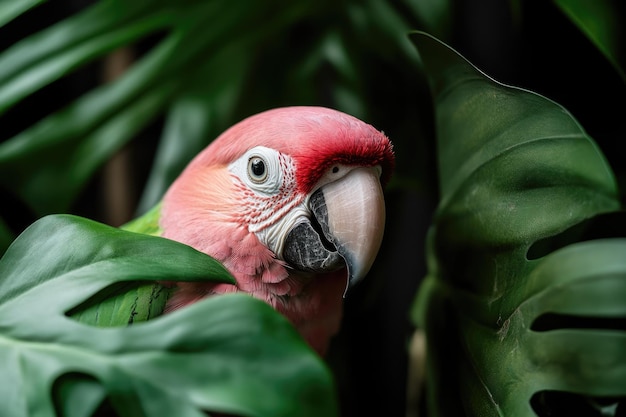 Photo tropical charm a stunning parrot with vivid feathers resting amid untouched beauty of nature highlighting vibrant colors serene atmosphere of its natural habitat in perfect harmony