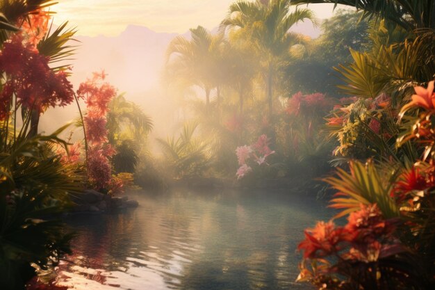 Tropical Dreams in TechnicolorTropical Landscape Photo