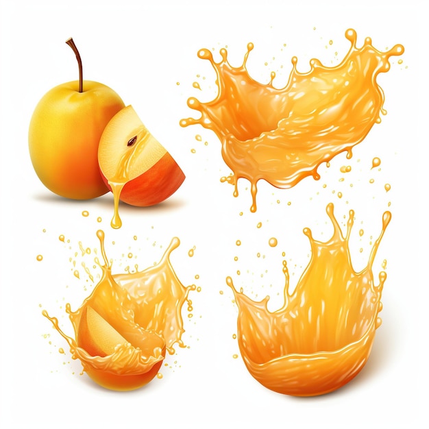 Tropical Eruption Orange Paint Splash and Fruity Burst