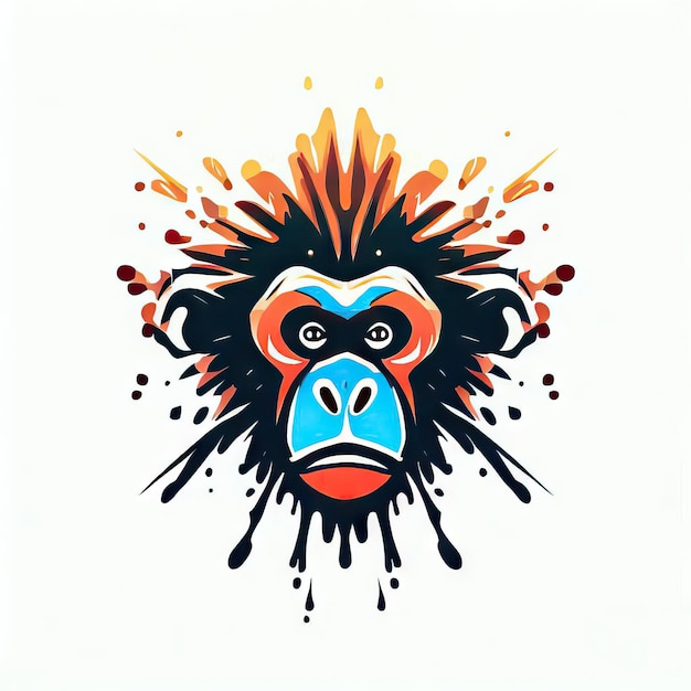 Tropical Fantasy Monkey's Vector Splash Generative AI