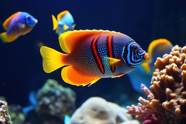 tropical fish swimming underwater