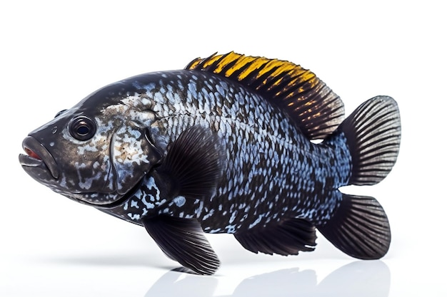 Tropical fish on a white background Isolation on the white