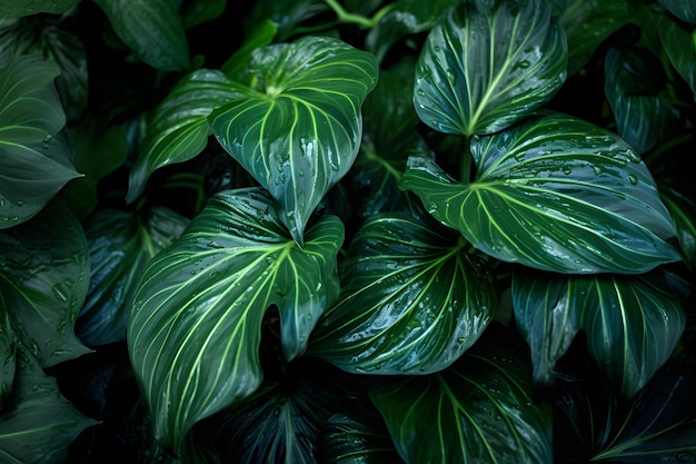 tropical foliage background philodendron monstera monstera variegata