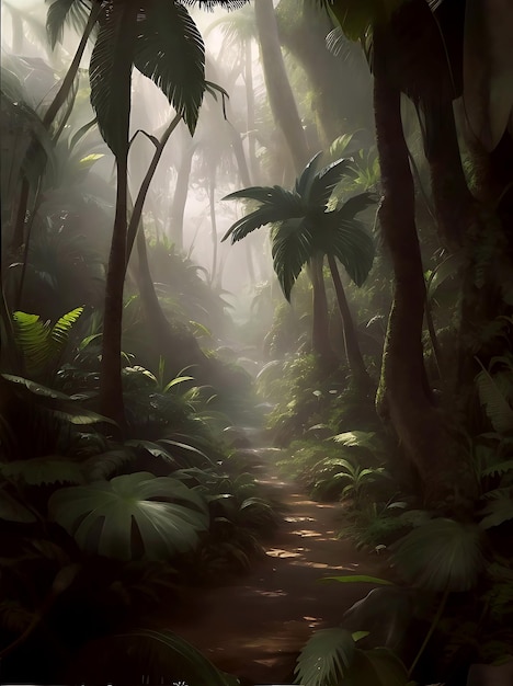 A tropical forest AI Generative