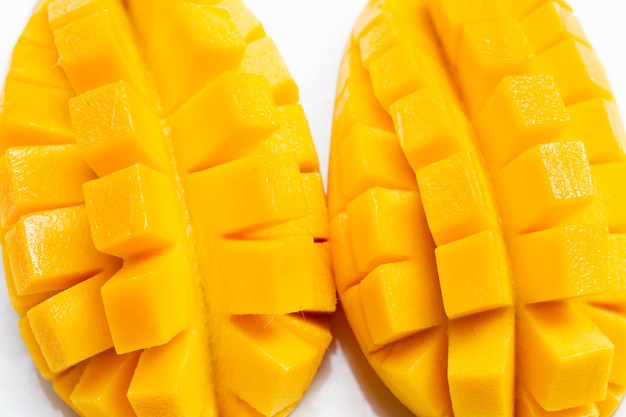 Tropical fruit Mango on white background