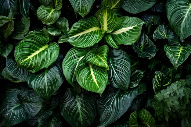 tropical green leaves background green leaves tropical plant lush foliage