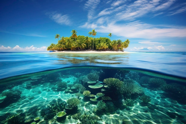 Tropical island landscape