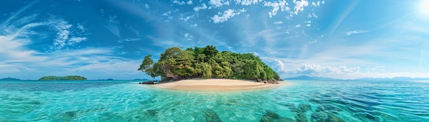 Tropical island with turquoise water