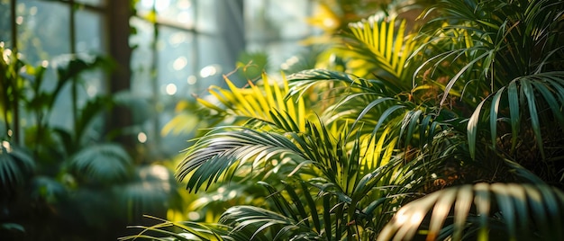 Tropical Jungle Foliage in Sunlight