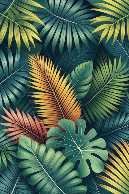 Tropical Leaf Arrangement Artwork