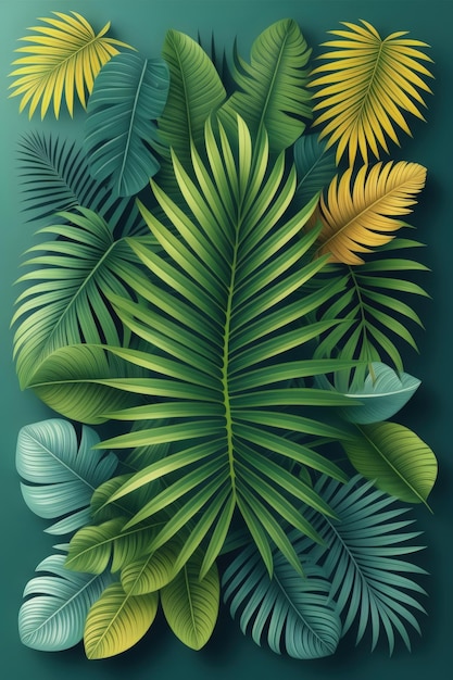 Tropical Leaf Arrangement Artwork