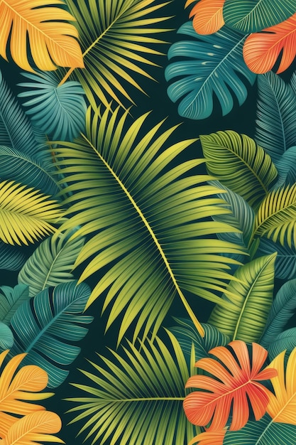 Tropical Leaf Arrangement Artwork