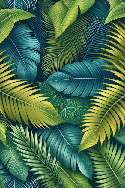 Tropical Leaf Arrangement Artwork