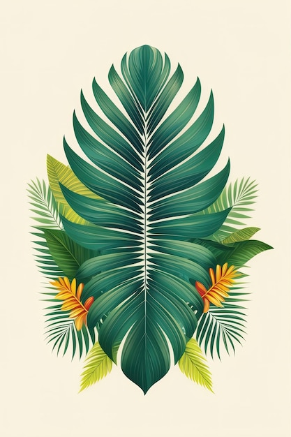 Tropical Leaf Arrangement Artwork