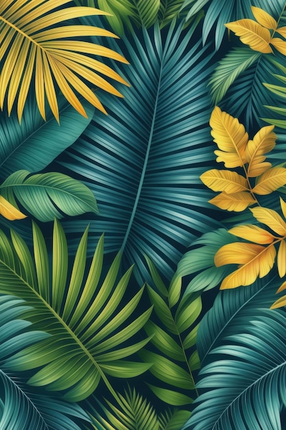 Tropical Leaf Arrangement Artwork