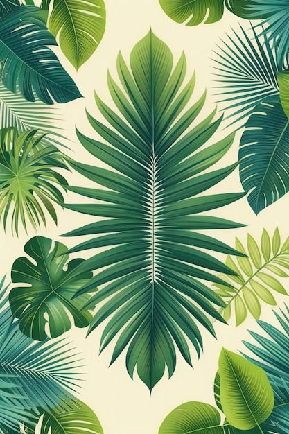 Tropical Leaf Arrangement Artwork