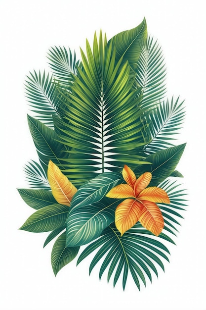 Tropical Leaf Arrangement Artwork