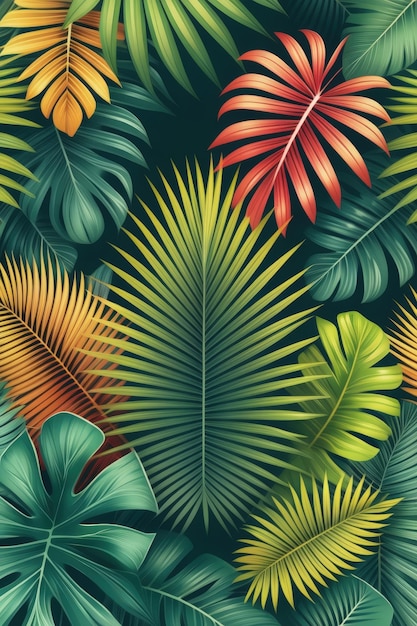 Tropical Leaf Arrangement Artwork