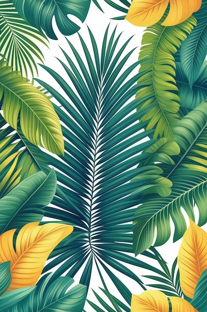 Tropical Leaf Arrangement Artwork