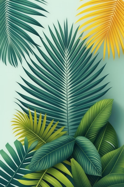 Tropical Leaf Arrangement Artwork