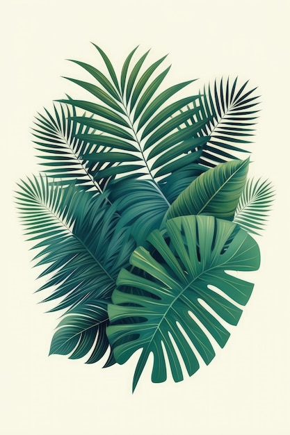 Tropical Leaf Arrangement Artwork