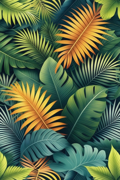 Tropical Leaf Arrangement Artwork