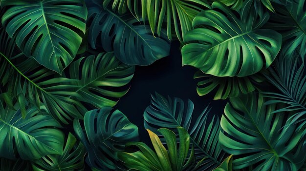 Photo tropical leaves background