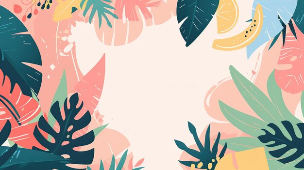 Tropical Leaves Background