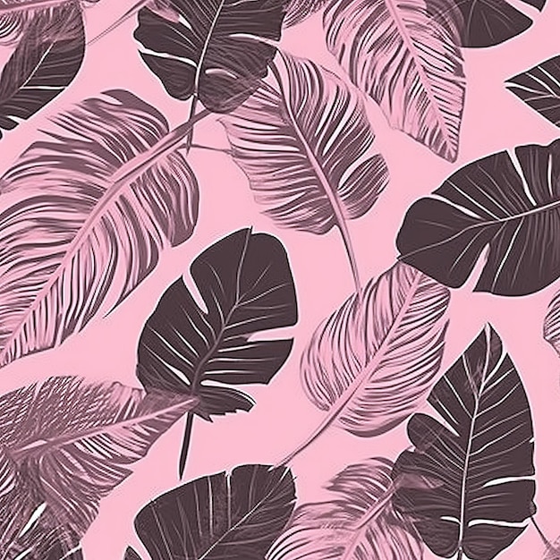 Tropical leaves illustration of generated ai tropical leaves