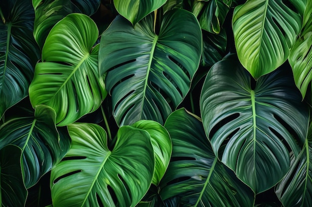 Tropical Leaves Painting the Canvas