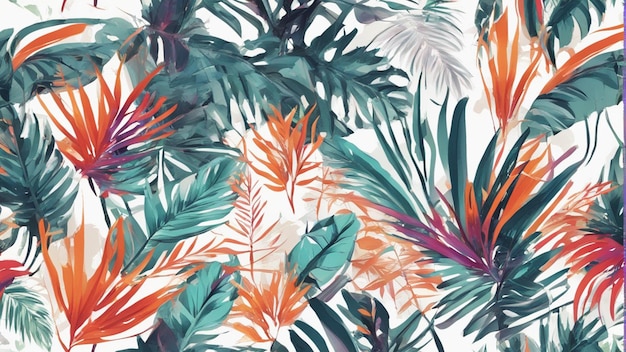 A tropical leaves wallpaper abstract pattern