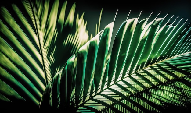 Tropical Palm Leaf Shadow Abstract Background