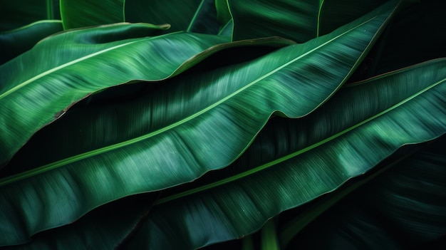 Tropical palm leaves background Illustration AI GenerativexA