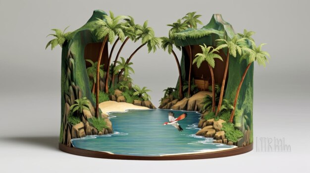 Photo tropical paradise miniature