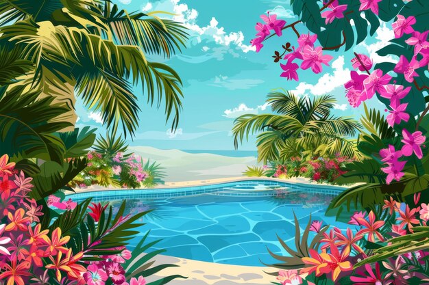 Tropical Paradise Pool