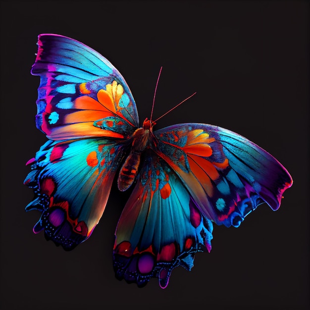 Tropical realistic butterfly